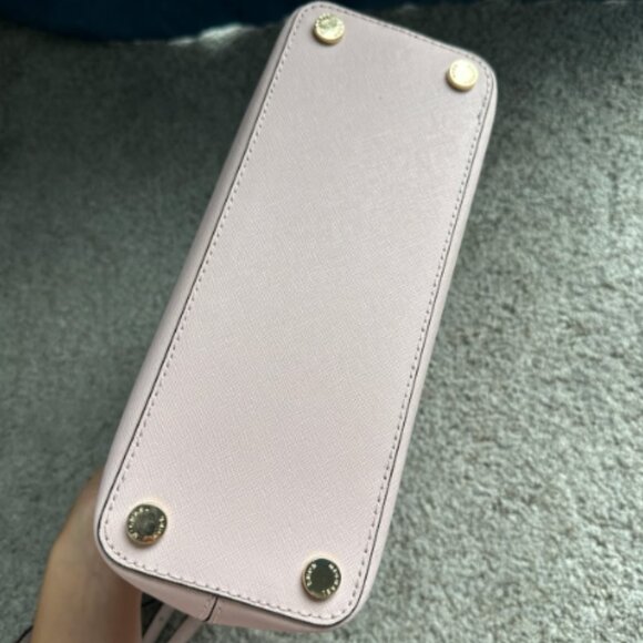 Michael Kors Hailee Small Saffiano Leather XS Satchel Crossbody Bag Blossom - Picture 5 of 11